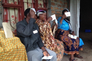 Tanzanians cast votes for hypothetical candidates in MIT GOV/LAB’s experiment to assess voter behavior. Credit: Michelle Cerna.