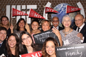 Alumni show their MIT pride. Photo courtesy of MIT Resource Development.