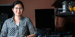 Associate professor Vivienne Sze is bringing artificial intelligence applications to smartphones and tiny robots by co-designing energy-efficient hardware and software. Image: Lillie Paquette/MIT School of Engineering