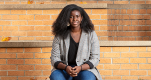 After studying and working on three continents, Andrea Orji, an MIT senior and chemical engineering major, now aspires to become a physician in Nigeria. Image: M. Scott Brauer