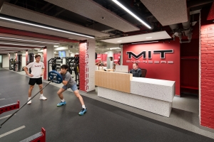 Students working out in MIT's Sports Performance Center