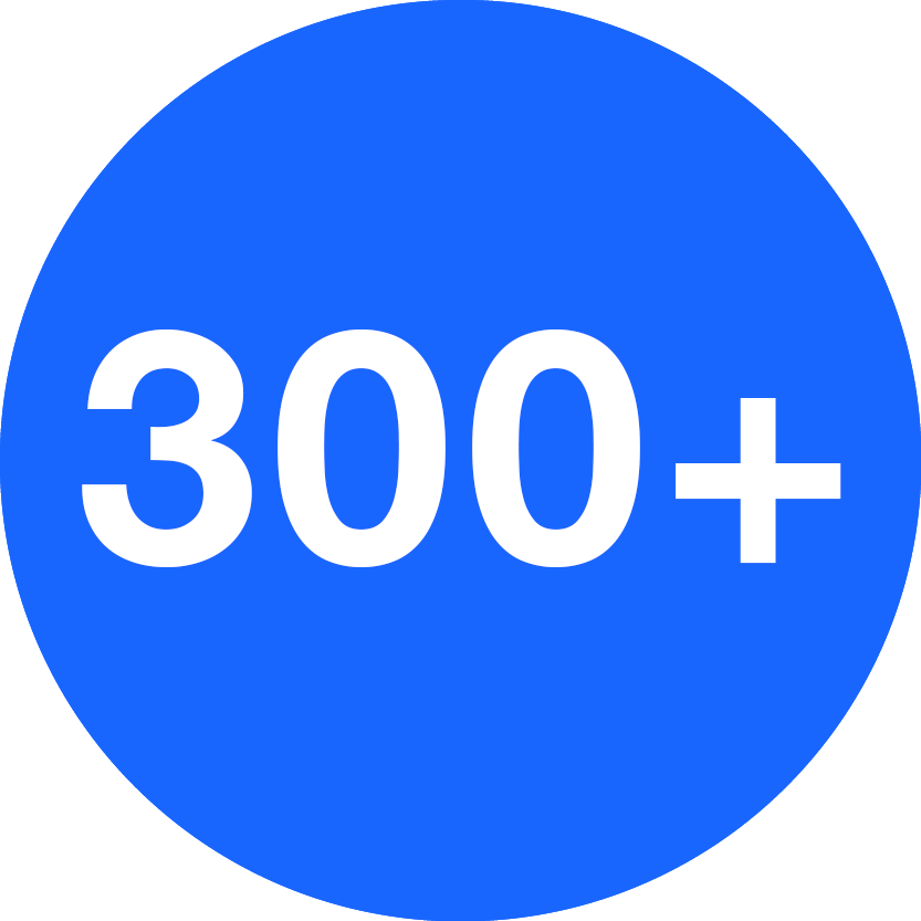 300+